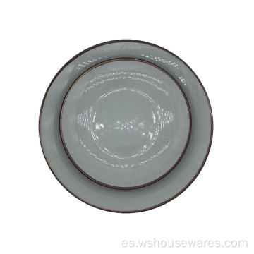 Venta caliente Europa Style Gray Ceramicware de cerámica